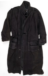 Lady's black suede overcoat by Bisonte