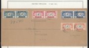 SOUTH AFRICA: 1935 (SG.65-68) Silver Jubilee specialist study with ½d marginal blocks of 9 (2) each block with varieties "Cleft Skull" (SG.65a), "Elongated '1' in '1910'" & "Spot under 'E' of 'SILVER'", also "CLEFT SKULL" in vertical used pair, "Spots abo