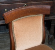 A set of four antique English mahogany spade back dining chairs with velvet upholstery, 19th century - 2