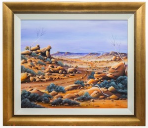 A. MERON (Australian), (desert scene landscape), oil on board, signed lower right "A. Merton", 75 x 89cm, 102 x 118cm overall