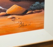 A. MERON (Australian), (desert scene landscape), oil on board, signed lower right "A. Merton", 75 x 89cm, 102 x 118cm overall - 2