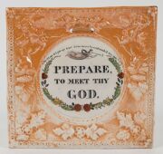 SUNDERLAND PLAQUES, group of four antique English porcelain plaques, 19th century, ​​​​​​​the largest 21cm wide - 8