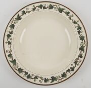 Four assorted porcelain bowls and a pottery boar's head ornament, (5 items), the largest bowl 25cm diameter - 7