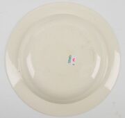 Four assorted porcelain bowls and a pottery boar's head ornament, (5 items), the largest bowl 25cm diameter - 8