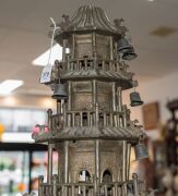 An impressive antique Chinese bronze Wen Chang Stupa pagoda tower, early to mid 18th century, 142cm high - 6