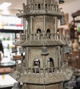An impressive antique Chinese bronze Wen Chang Stupa pagoda tower, early to mid 18th century, 142cm high - 7