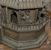 An impressive antique Chinese bronze Wen Chang Stupa pagoda tower, early to mid 18th century, 142cm high - 10