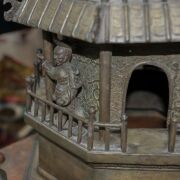 An impressive antique Chinese bronze Wen Chang Stupa pagoda tower, early to mid 18th century, 142cm high - 11