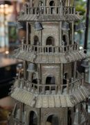 An impressive antique Chinese bronze Wen Chang Stupa pagoda tower, early to mid 18th century, 142cm high - 12