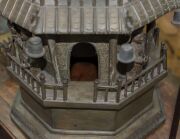 An impressive antique Chinese bronze Wen Chang Stupa pagoda tower, early to mid 18th century, 142cm high - 14