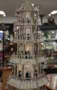 An impressive antique Chinese bronze Wen Chang Stupa pagoda tower, early to mid 18th century, 142cm high - 15
