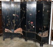 A Chinese six-fold screen, 20th century, 183cm high, 270cm wide - 3