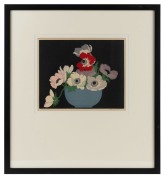 JOHN HALL THORPE (1874-1947) Anemones, woodblock with gouache colouring, titled lower left; signed in pencil lower right, 23 x 29cm. (framed 59 x 54cm overall). - 2