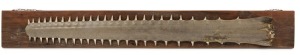 SAWFISH BILL (rostrum) mounted on wooden plank, 19th/20th century, 110cm long, 130cm long overall