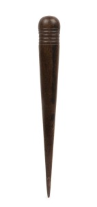 A sailor's turned wooden fid, 19th century, 31.5cm long