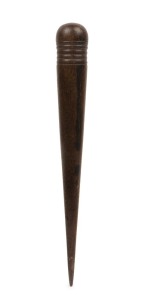 A sailor's turned wooden fid, 19th century, 31.5cm long