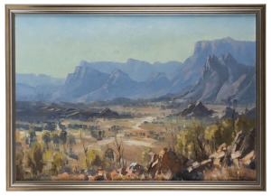 JOHN SAMUEL LOXTON (1903 - 1969) Morning in the McDonnell Ranges, Central Australia, oil on canvas, signed lower right, 64 x 92cm.