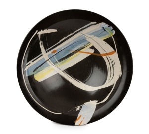 PIPPIN DRYSDALE studio pottery bowl, incised "Pippin Drysdale, 1987", 6cm high, 25cm diameter