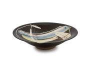 PIPPIN DRYSDALE studio pottery bowl, incised "Pippin Drysdale, 1987", ​​​​​​​6cm high, 25cm diameter - 2