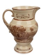 "MELBOURNE CENTENARY 1934" limited edition 110/200 English porcelain jug made for ADAMS, ​​​​​​​25cm high - 2