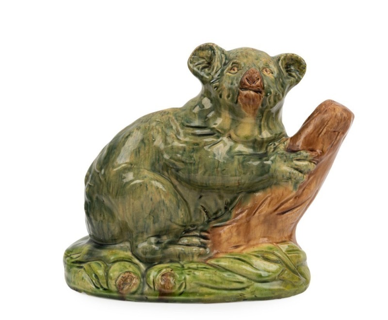 BOSLEY pottery koala statue, ​​​​​​​24cm high, 27cm wide