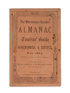 "The Warrnambool Standard Almanac And Tourist Guide To Warrnambool & District, For 1884"