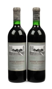 WYNNS COONAWARRA ESTATE MICHAEL HERMITAGE, limited release shiraz, 1990 vintage, 750ml, (2 bottles)