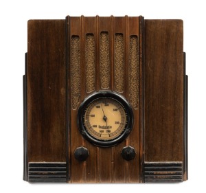 A.W.A. "EMPIRE STATE" Radiolette walnut cased mantle radio with back 27.5cm high 