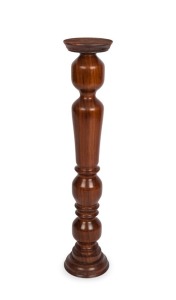 An antique turned jarrah pedestal, Western Australian origin, 19th century, 88cm high