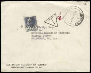 Group, pre-decimal to 2000's with commercial mail, FDCs and postcards. Commercial mail incl. airmails, registered, re-directed and taxed. Airmails incl. first flights1929 onwards and a range of decimal single franking rates. Noted 1963 cover taxed with QE