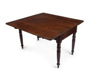 An early Colonial Australian cedar drop-leaf supper table, New South Wales origin, circa 1835, 72cm high, 68cm wide (extends to 117cm), 120cm deep - 2