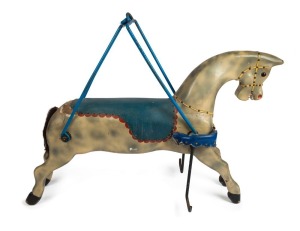 An Australian vintage fairground carousel horse, early to mid 20th century, ​​​​​​​90cm high, 150cm long