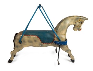 An Australian vintage fairground carousel horse, early to mid 20th century, 90cm high, 150cm long