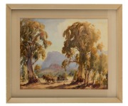 TREVOR CLARE (1917-2006), The Fencer, Flinders Rangers", watercolour, signed lower right "T.H. Clare", ​​​​​​​44 x 54cm, 60 x 71cm overall