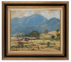 ROBERT SIMPSON (1955 - ), Cattle, Blue Mountains, oil on canvas board, signed lower left "Robert Simpson, '78", 36 x 44cm, 53 x 60cm overall