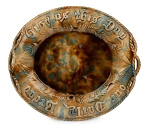 BENDIGO pottery bread plate (design No.2), 19th century, 31 x 27cm