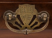 W.H. ROCKE&nbsp;& Co. two drawer miniature chest with Royal insignia&nbsp;brass handle plates, made to commemorate the visit of&nbsp;Duke and Duchess of Cornwall and York,&nbsp;late 19th century, ​​​​​​​stamped "W.H. ROCKE&nbsp;& Co., MELBOURNE", 24cm high, 33cm wide, 25cm deep - 2