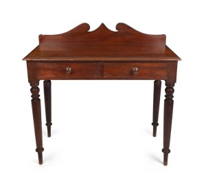 An antique Australian pit sawn cedar hall table with two drawers, New South Wales origin, 19th century, 90cm high, 91cm wide, 46cm deep