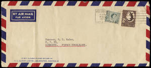 1928-1970's group of commercial and commemorative covers with registered, airmails incl. First Flight covers, advertising covers, Stamp Exhibition covers etc. Interesting range, noted better frankings and usages incl. 1959 cover, franked 2/3 to French Som
