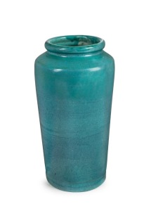 KLYTIE PATE pottery vase with turquoise glaze, incised "Klytie Pate", 26cm high