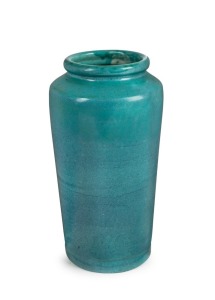 KLYTIE PATE pottery vase with turquoise glaze, incised "Klytie Pate", ​​​​​​​26cm high