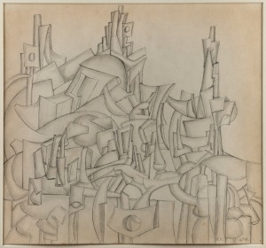 ROBERT EDWARD KLIPPEL (1920-2001), (untitled), pencil sketch, signed lower right "R.K. 3/78", ​​​​​​​25 x 26cm, 49 x 49cm overall