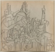 ROBERT EDWARD KLIPPEL (1920-2001), (untitled), pencil sketch, signed lower right "R.K. 3/78", ​​​​​​​25 x 26cm, 49 x 49cm overall