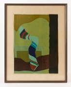 LYNNE NORRIS, Old School Tie - Variation, screenprint, titled, signed and dated 1970 in lower margin, 44 x 32cm; framed (overall 58 x 45.5cm).