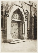 ERNEST EDWIN ABBOTT (1888-1973) I.) Ormond College Doorway, II.) Newman College, III.) The Clearing, IV.) The High Altar, St. Pauls, V.) Dhow Reflections, VI.) Distant Pyramids signed or authenticated, various sizes.  - 6