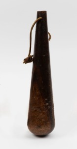 An antique fid, lignum vitae, 19th century. End cut, and holed for lanyard at a later date, ​​​​​​​29cm long