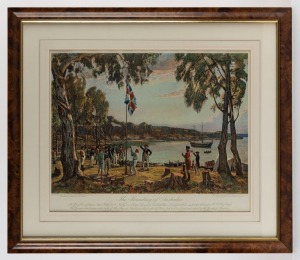 (After) ALGERNON TALMAGE (1871-1939), The Founding Of Australia, colour lithograph, circa 2000, limited edition of 2000, ​​​​​​​44 x 54cm, 67 x 77cm overall