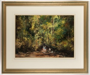 AVRIL FOENANDER, Afternoon stroll, oil on artist's board; signed lower left, 53 x 75cm; framed 89 x 108cm overall