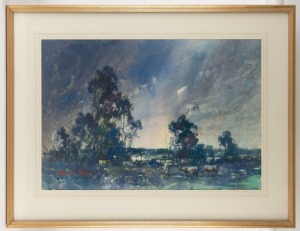 HERMAN PEKEL (b. 1956), Nocturnal Study Near Colac, watercolour, signed and dated '97 lower left, 64 x 93cm; framed 93 x 120cm overall