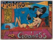 Mambo Graphics,  Mambo Goddess, poster, dated 1994, signed "JR" in the image at lower right,  laid down on timber panel, 68 x 91.5cm, also,  KEN DONE, Sydney Harbour, lithograph, signed and dated 1982 in plate, 45 x 50cm; framed 62 x 67cm overall, (2 item